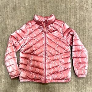 Zara Girls Pink Metallic Puffer Jacket